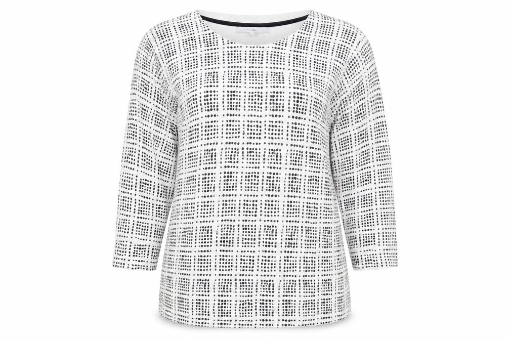 Front view of Next Women's White Geometric Jumper, size 12