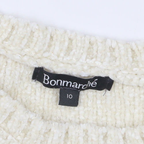 Bonmarché Women's Ivory Size 10 Crew Neck Jumper