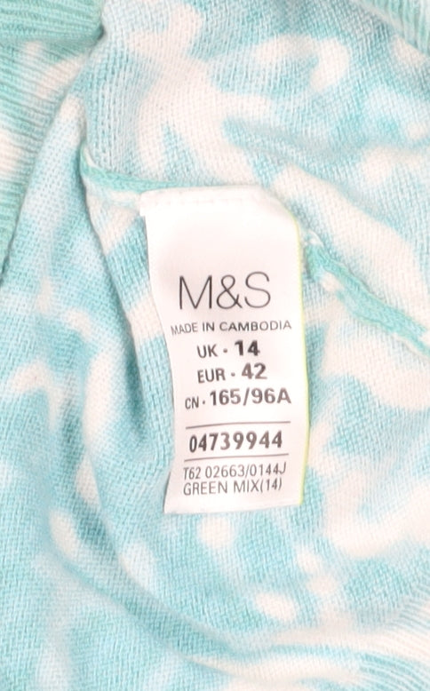 Marks and Spencer Women's Green Pullover Jumper Size 14