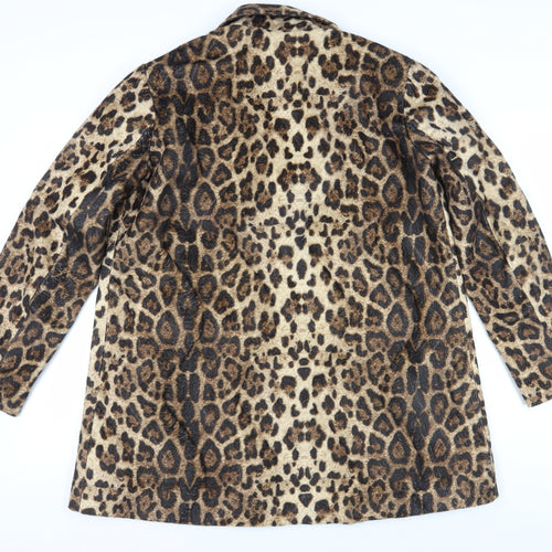 Hearts & Bows Women's Brown Animal Print Blazer Size 14
