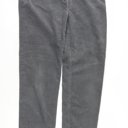 Jaeger Women's Grey Corduroy Chino Trousers Size 12