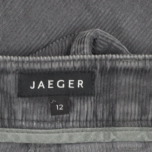 Jaeger Women's Grey Corduroy Chino Trousers Size 12