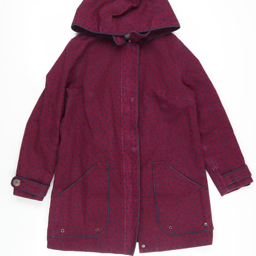 Boden Women’s Red Polka Dot Rain Coat Size 12