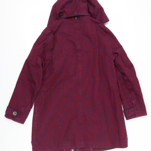 Boden Women’s Red Polka Dot Rain Coat Size 12