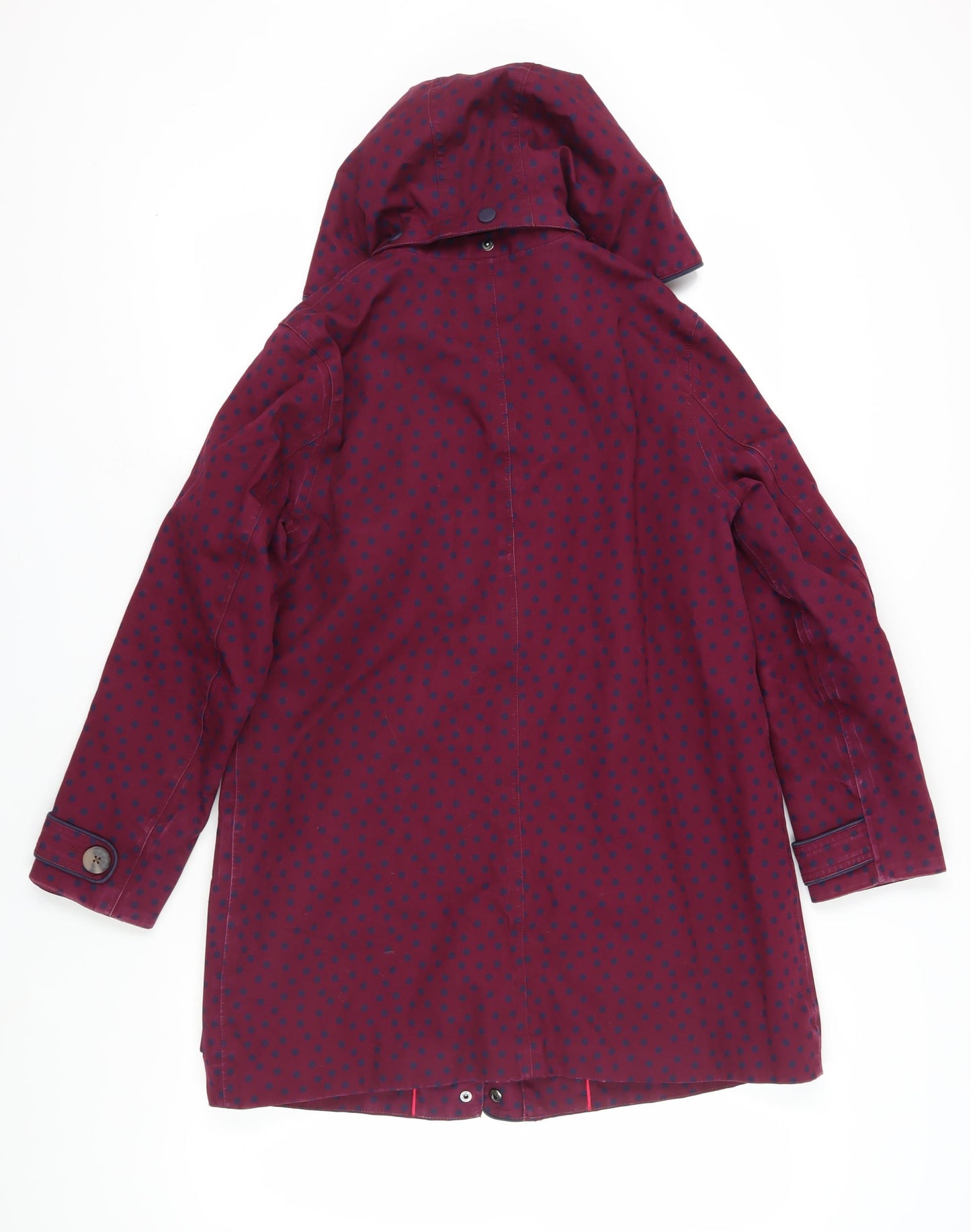 Boden Women’s Red Polka Dot Rain Coat Size 12