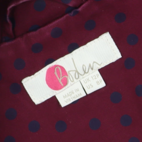 Boden Women’s Red Polka Dot Rain Coat Size 12