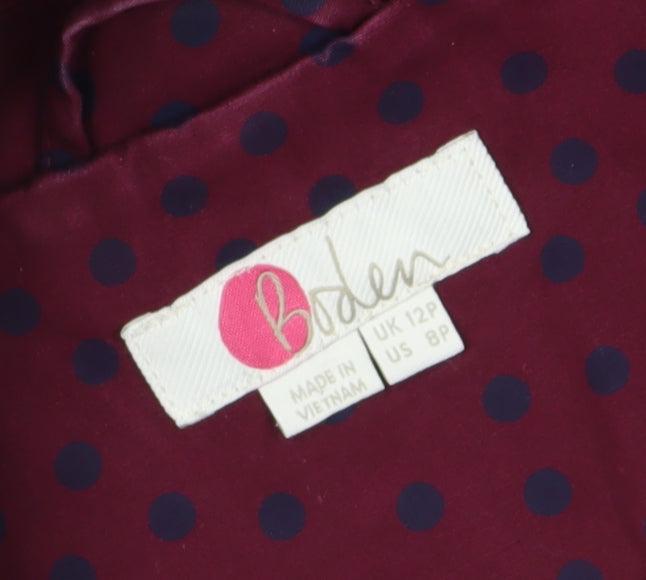 Boden Women’s Red Polka Dot Rain Coat Size 12