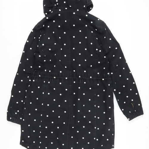Joules Women's Black Polka Dot Rain Coat Size 12