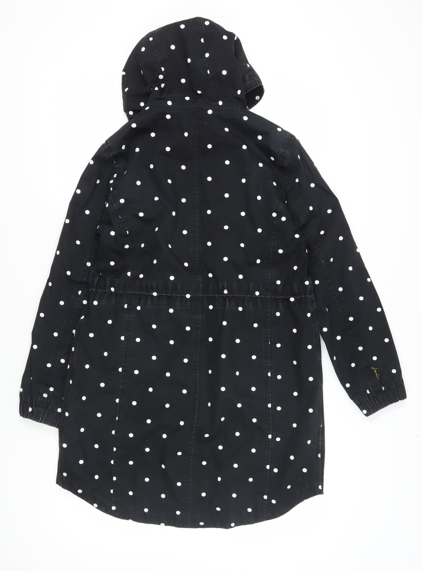 Joules Women's Black Polka Dot Rain Coat Size 12