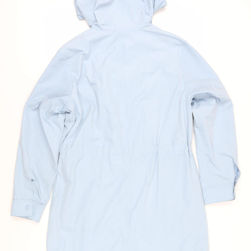 Marks and Spencer Blue Women's Rain Coat, Size 10, Hooded