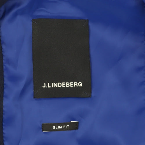 J.Lindeberg Men's Blue Slim Blazer 40R- Stylish & Modern
