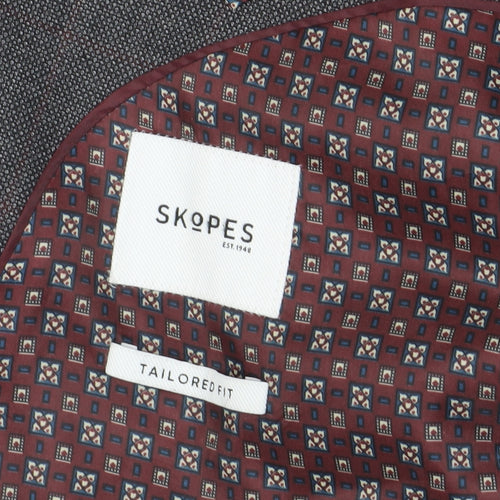 Skopes Men's Grey Check Blazer 42, Notch Lapel, Formal