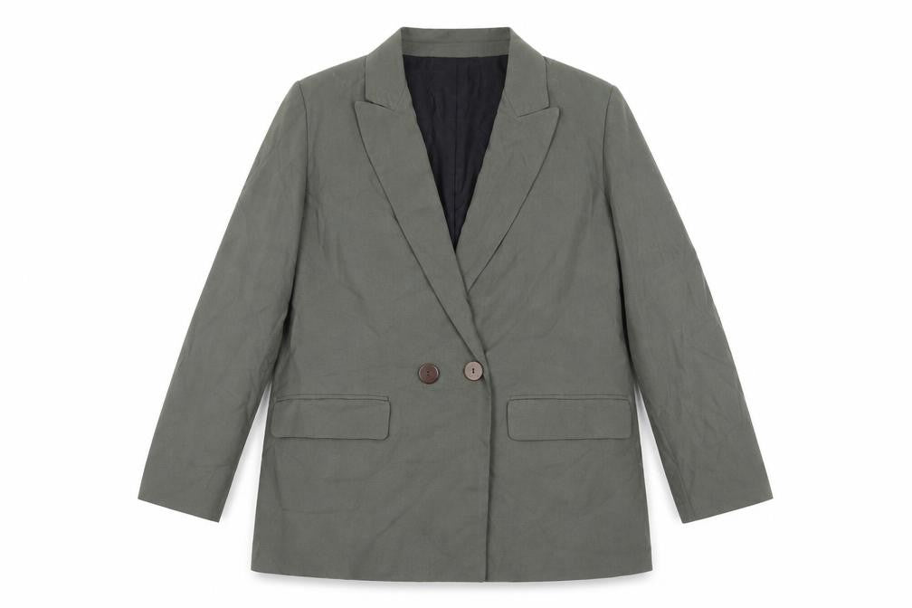 Front view of Zara Women's Green Blazer, size 14