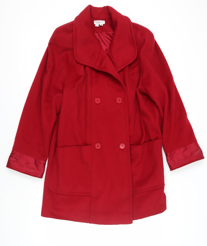 Talbots Women Red Wool Pea Coat, Size 12, Autumn/Winter