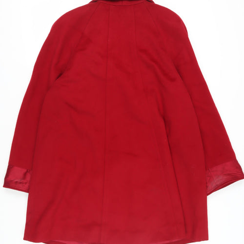 Talbots Women Red Wool Pea Coat, Size 12, Autumn/Winter