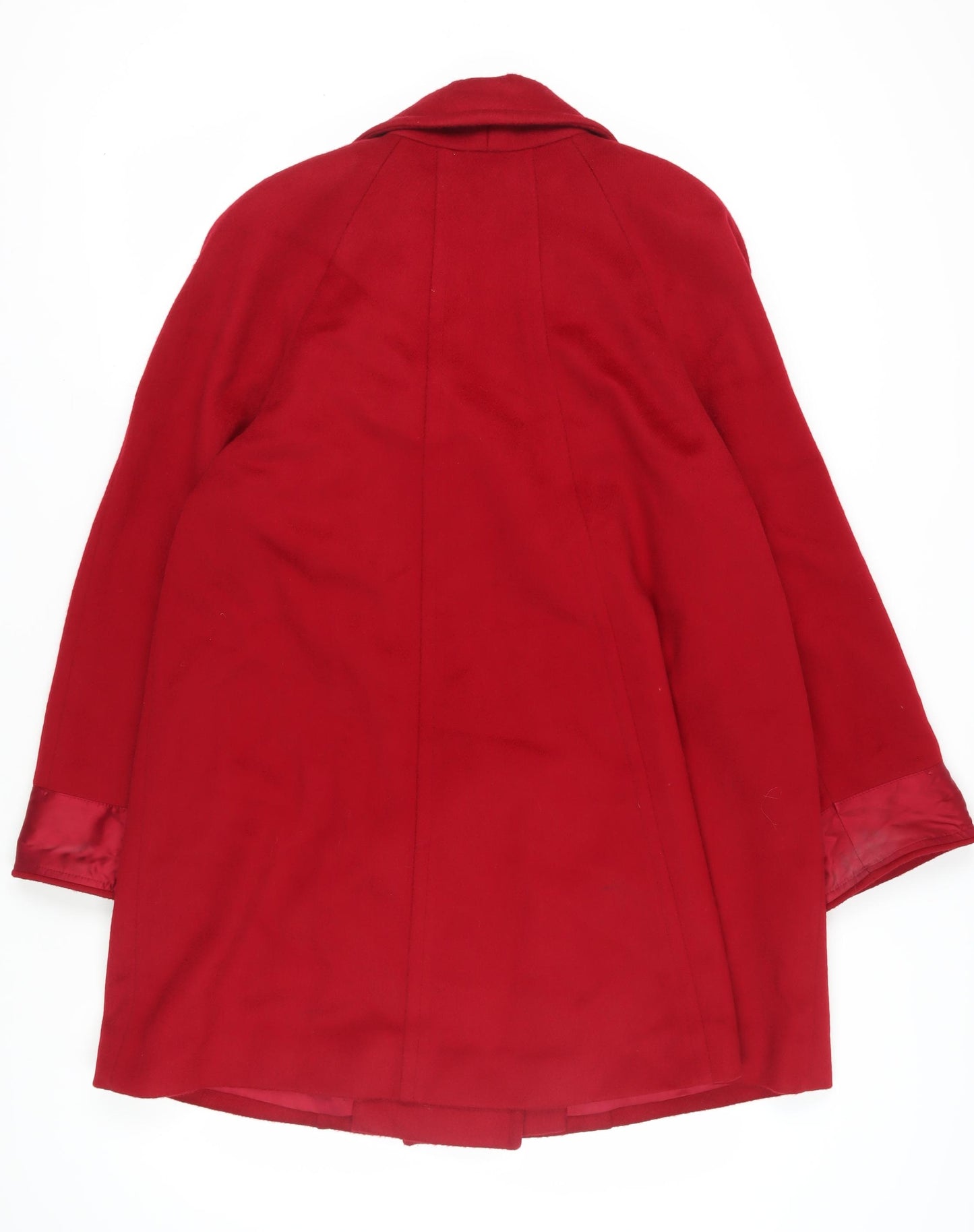Talbots Women Red Wool Pea Coat, Size 12, Autumn/Winter
