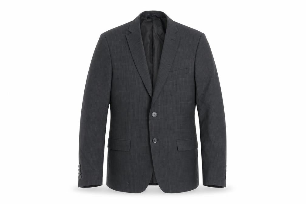 Front view of Marks & Spencer Men's Slim Fit Grey Blazer, size 38