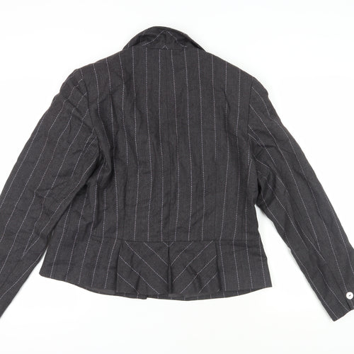 Kaliko Women's Black Pinstripe Wool Jacket Size 18