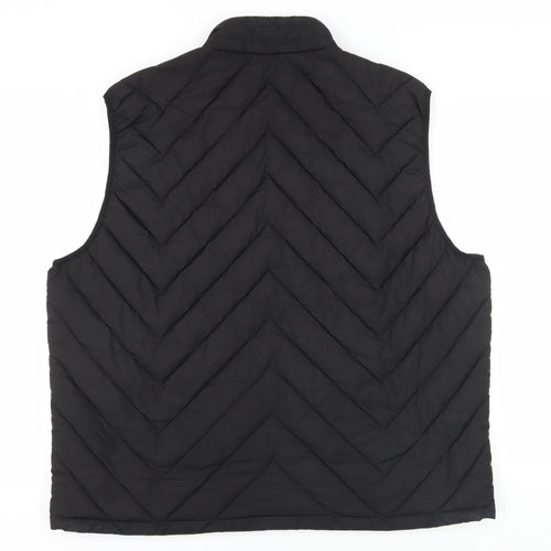 Next Men's Black 2XL Puffer Waistcoat, Casual Style