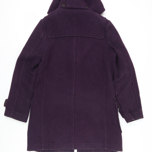 Marks and Spencer Purple Duffle Coat, Size 10, Hooded Winter Classic