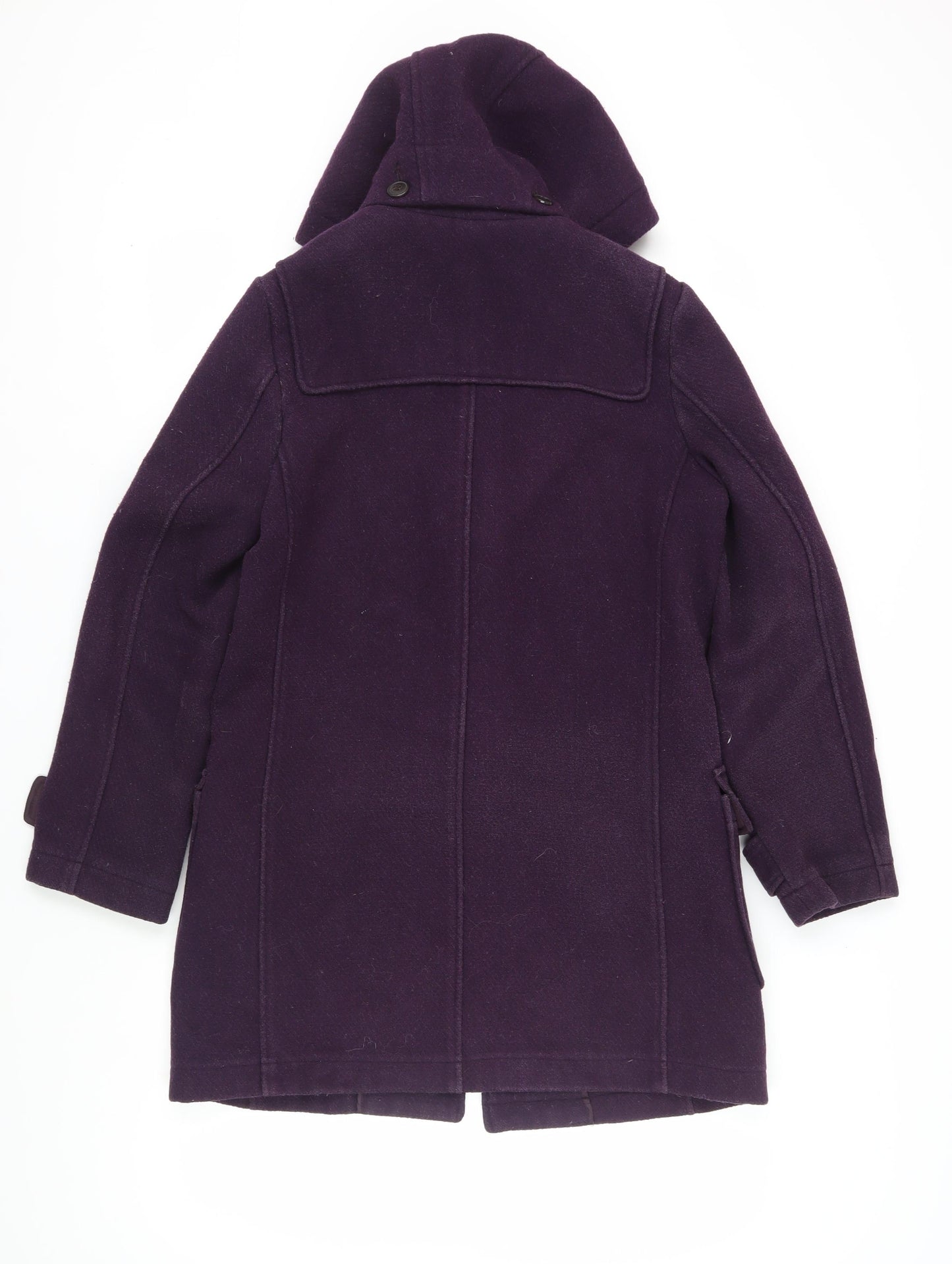 Marks and Spencer Purple Duffle Coat, Size 10, Hooded Winter Classic