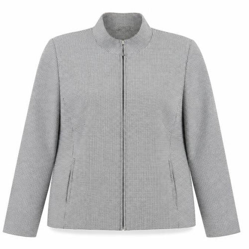 Berketex Women's Black Check Tweed Jacket, Size 18, Elegant and Sophisticated