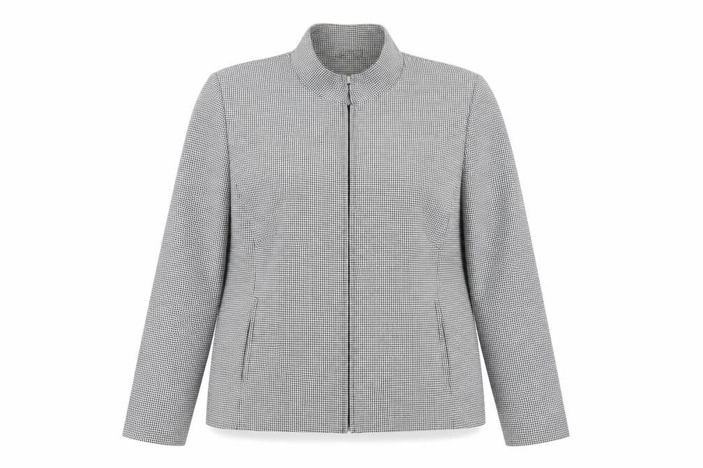 Berketex Women's Black Check Tweed Jacket, Size 18, Elegant and Sophisticated
