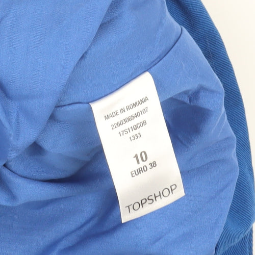 Topshop Women’s Blue Cropped Blazer - Size 10