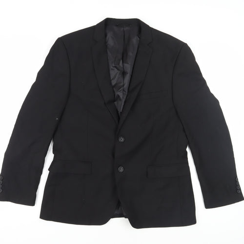 Burton Menswear Black Slim Fit Blazer, Men, 42 Short