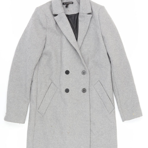 TRF Outerwear Women's Grey Wool Blend Pea Coat Size 12