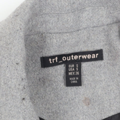 TRF Outerwear Women's Grey Wool Blend Pea Coat Size 12