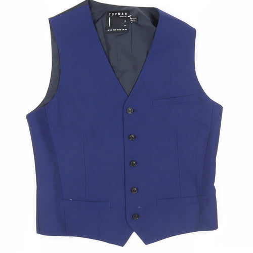 Topman Men's Blue Suit Waistcoat Size 40