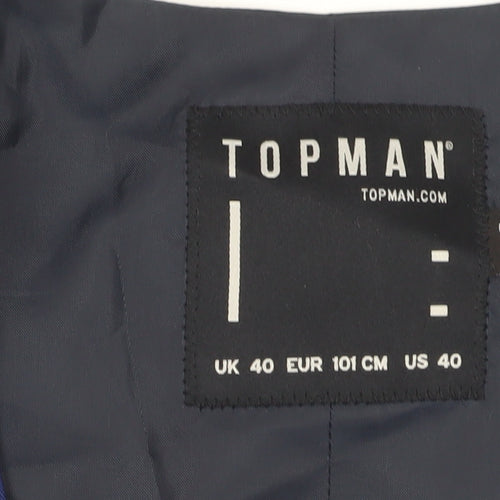 Topman Men's Blue Suit Waistcoat Size 40