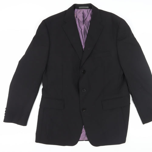 Greenwoods Elite Men's Black Blazer Jacket - Size 42