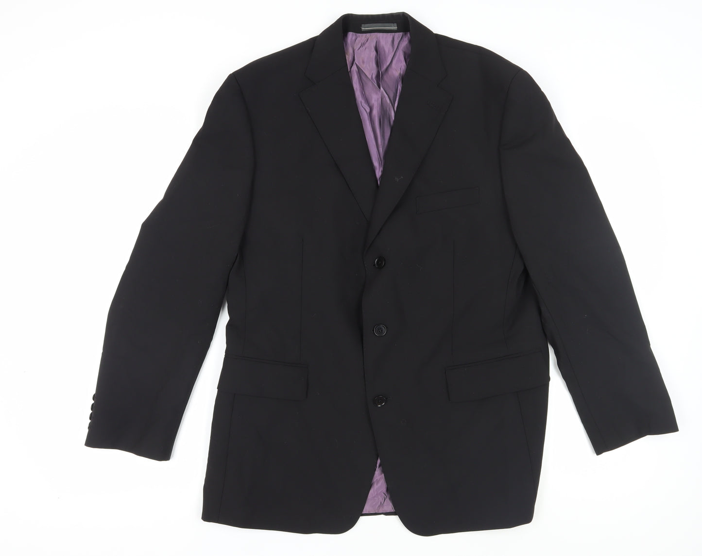 Greenwoods Elite Men's Black Blazer Jacket - Size 42