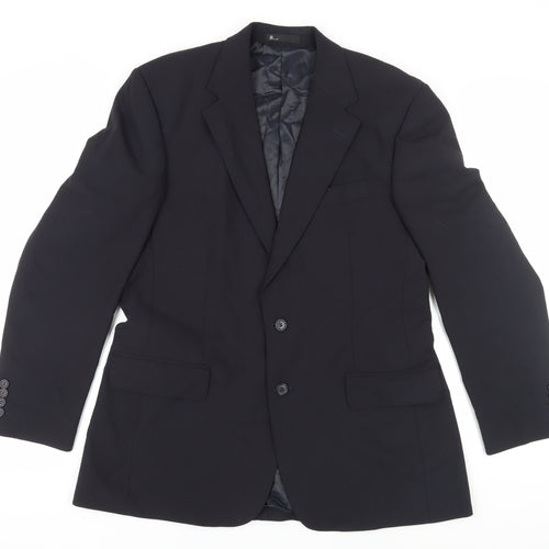 BHS Men's Navy Blazer, Regular Fit, Size 40R, Formal Wear