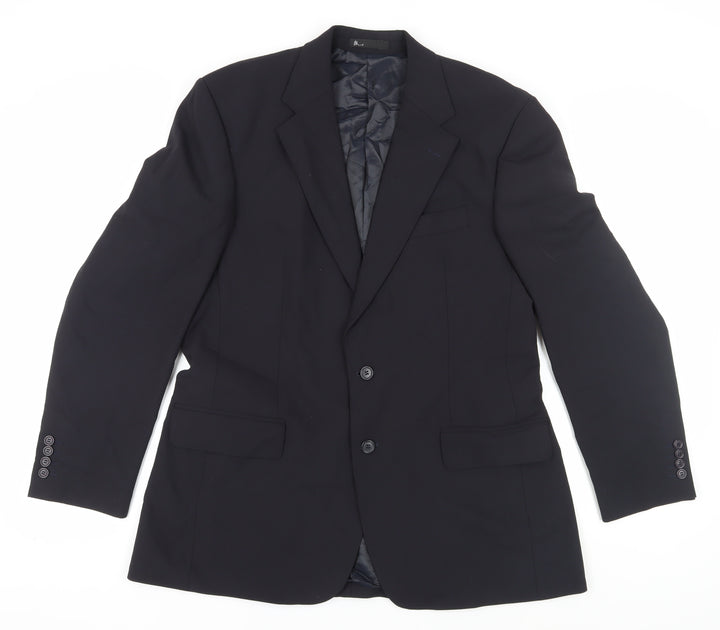BHS Men's Navy Blazer, Regular Fit, Size 40R, Formal Wear