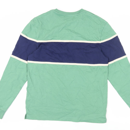Marks and Spencer Men's Green Colourblock T-Shirt, S