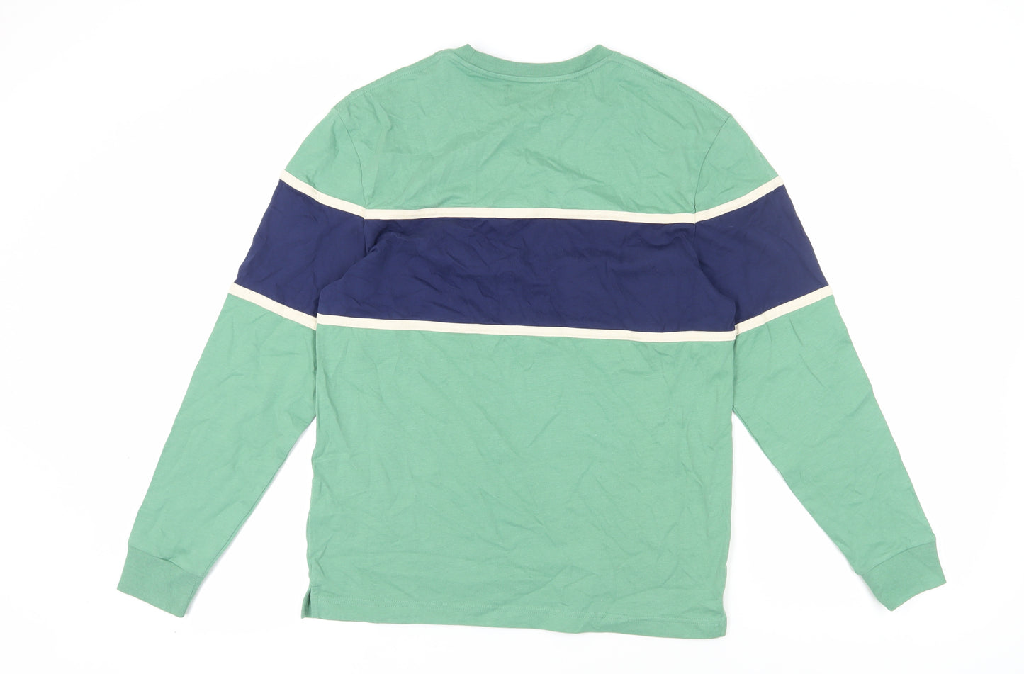 Marks and Spencer Men's Green Colourblock T-Shirt, S