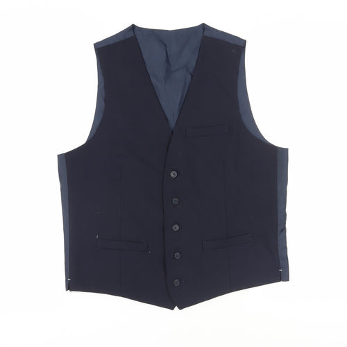 Marks & Spencer Men's Blue Waistcoat Size 41-43 Formal