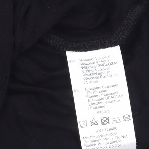 bpc selection Women's Black Tunic M with Sequin V-Neck