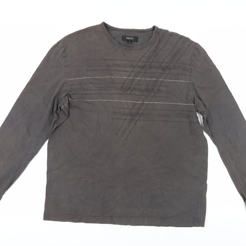 Next Men's Grey Long Sleeve T-Shirt - Medium