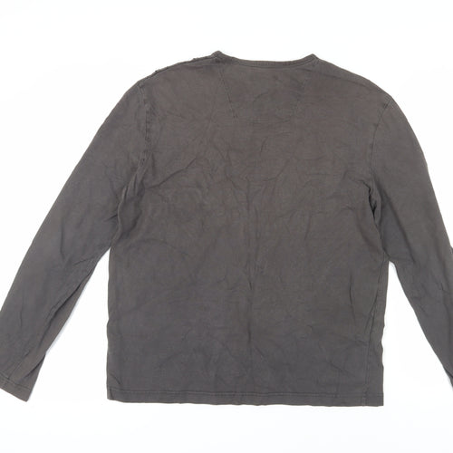 Next Men's Grey Long Sleeve T-Shirt - Medium