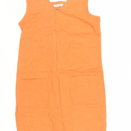 Next Women's Orange Shift Dress Size 10 Casual Summer