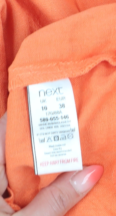 Next Women's Orange Shift Dress Size 10 Casual Summer