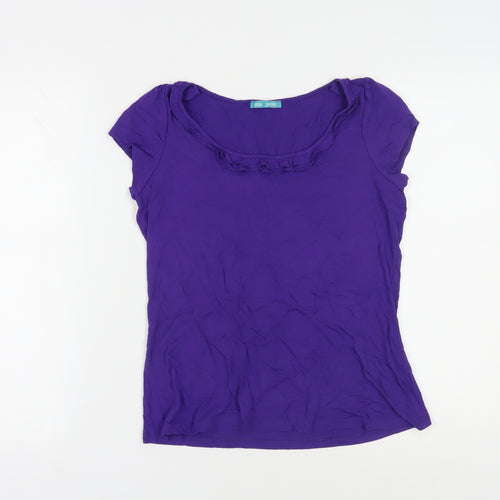 Marks and Spencer Women's Purple T-Shirt Size 14 Petites