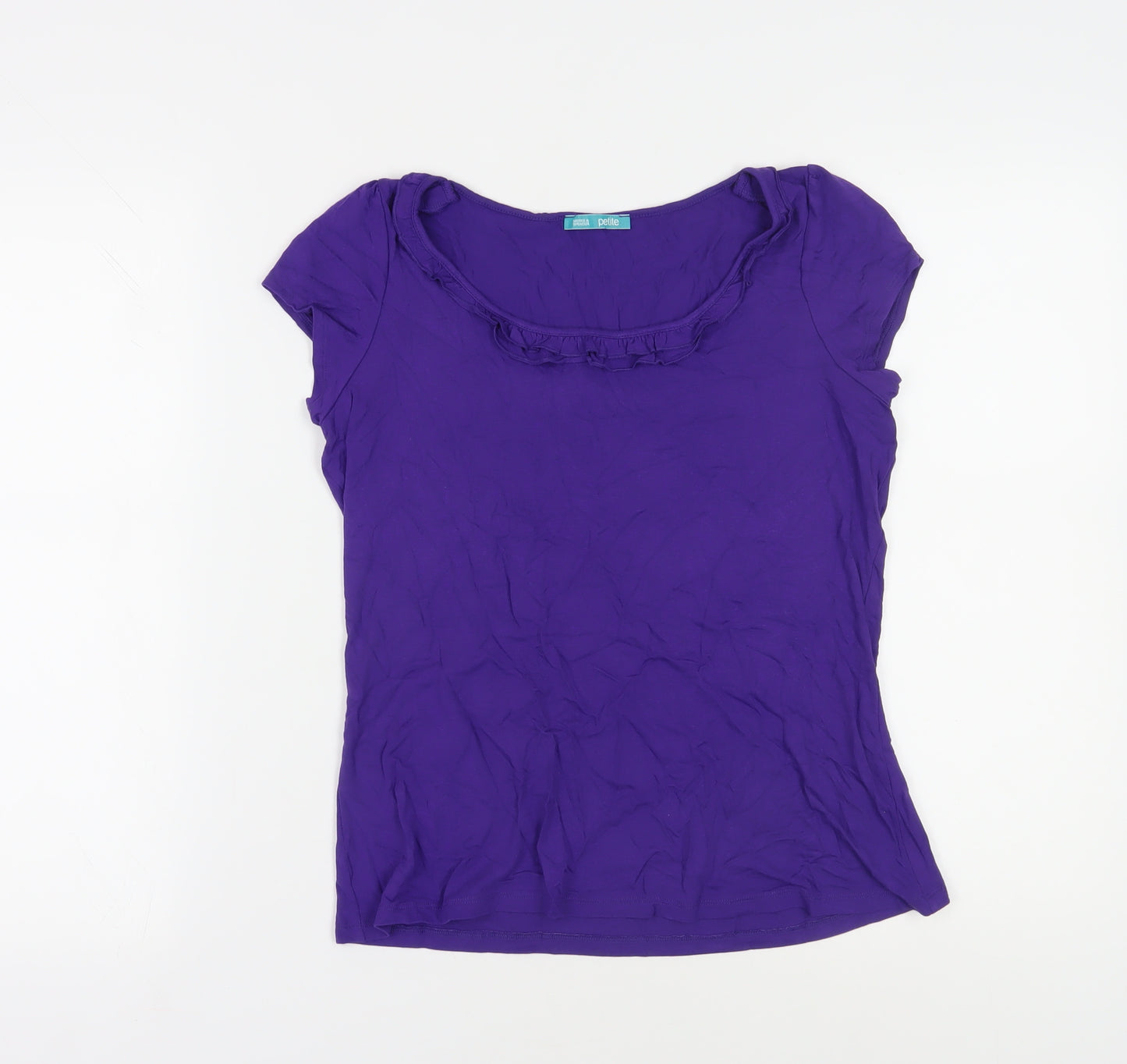 Marks and Spencer Women's Purple T-Shirt Size 14 Petites