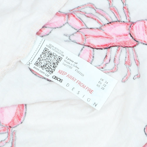 ASOS Women’s Multicoloured Lobster T-Shirt UK Size 24