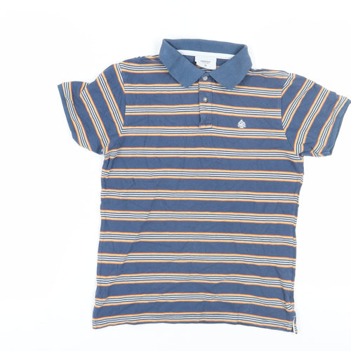 Springfield Men's Blue Striped Polo Shirt M