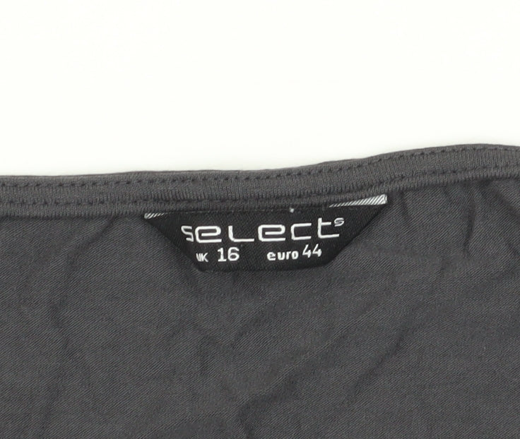 Select Women's Black Basic T-Shirt, Size 16